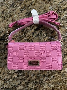 Juicy Couture Pink Checker Embossed Crossbody